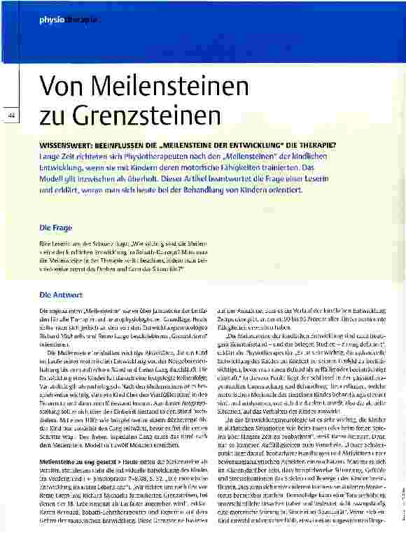 Vorschauseite 1: Von Meilensteinen zu Grenzsteinen