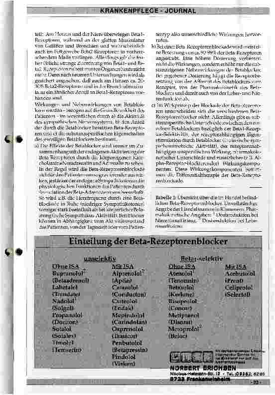 Vorschauseite 2: Welche Wirkungen haben Betablocker?