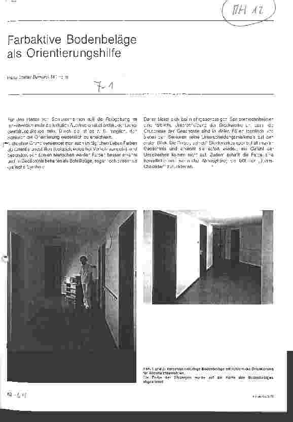 Vorschauseite 1: Farbaktive Bodenbeläge als Orientierungshilfe