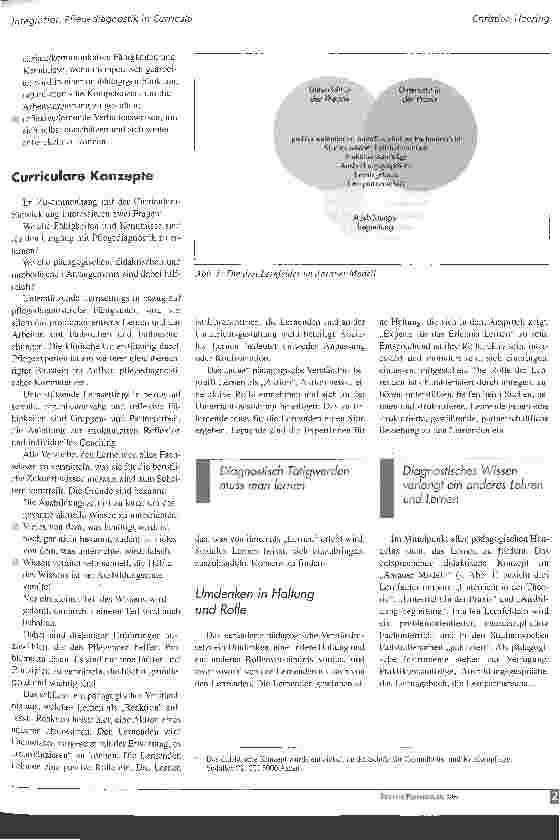 Vorschauseite 3: Konzeptuelle Überlegungen und Erfahrungen zur Intgegration der Pflegediagnostik in Curricula der Pflegeausbildung