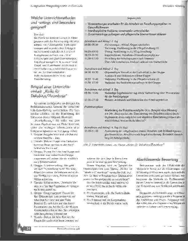 Vorschauseite 4: Konzeptuelle Überlegungen und Erfahrungen zur Intgegration der Pflegediagnostik in Curricula der Pflegeausbildung