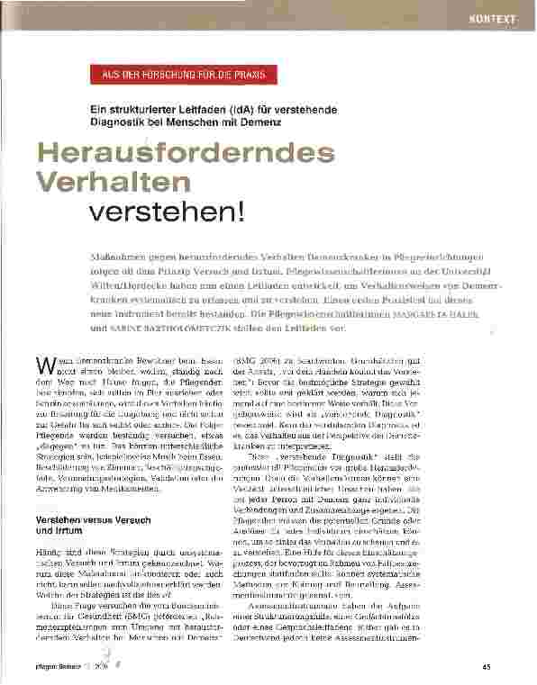 Vorschauseite 1: Herausforderndes Verhalten verstehen!