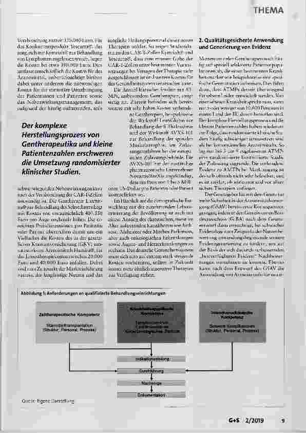 Vorschauseite 2: Regulierung von Arzneimitteln für neuartige Therapien durch den Gemeinsamen Bundesausschuss