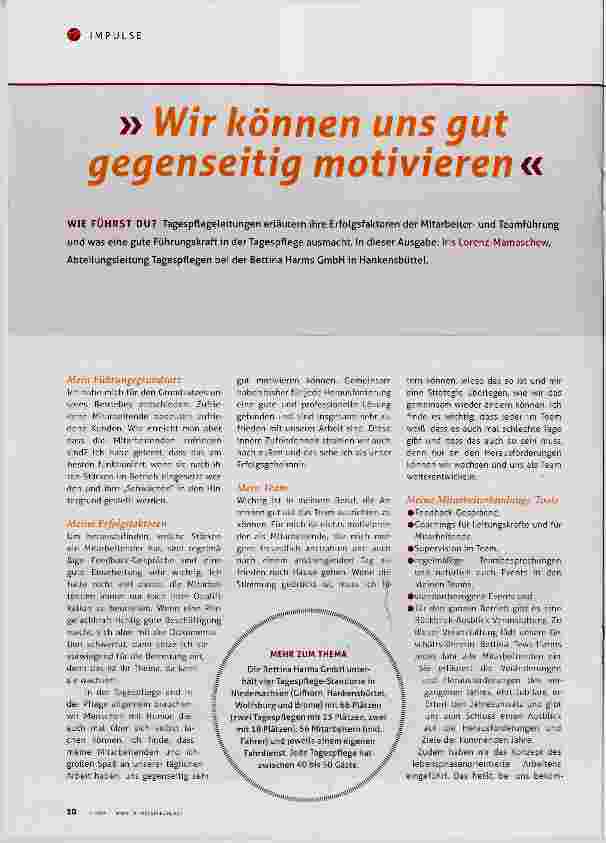 Vorschauseite 1: Wir können uns gut gegenseitig motivieren