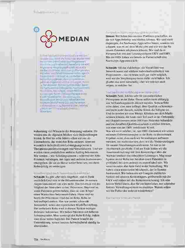 Vorschauseite 5: Qualitätsstrategie bei Median Die richtige Leistung zum richtigen Zeitpunkt