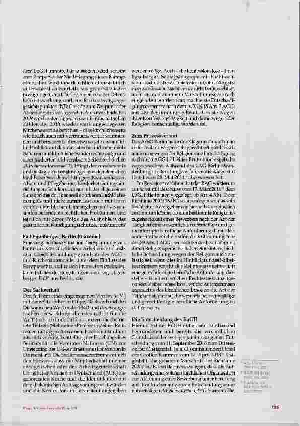 Vorschauseite 6: Kirchen-Arbeitsrecht im Spannungs Verhältnis von BVerfG und EuGH