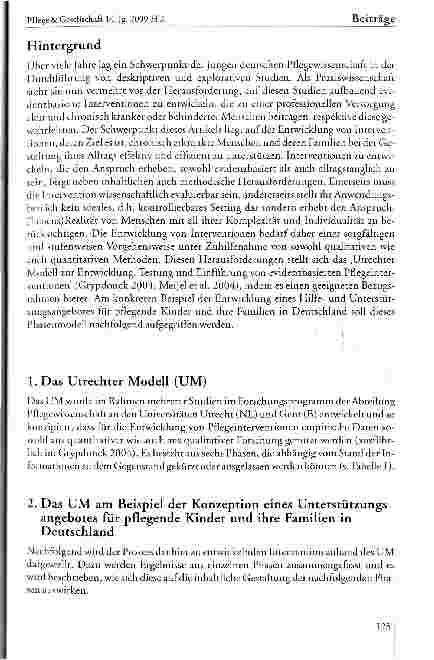 Vorschauseite 2: Herausforderungen für die Entwicklung evidenzbasierter Pflege-Interventionen am Beispiel der Konzeption eines Hilfsangebots für pflegende Kinder und ihre Familien