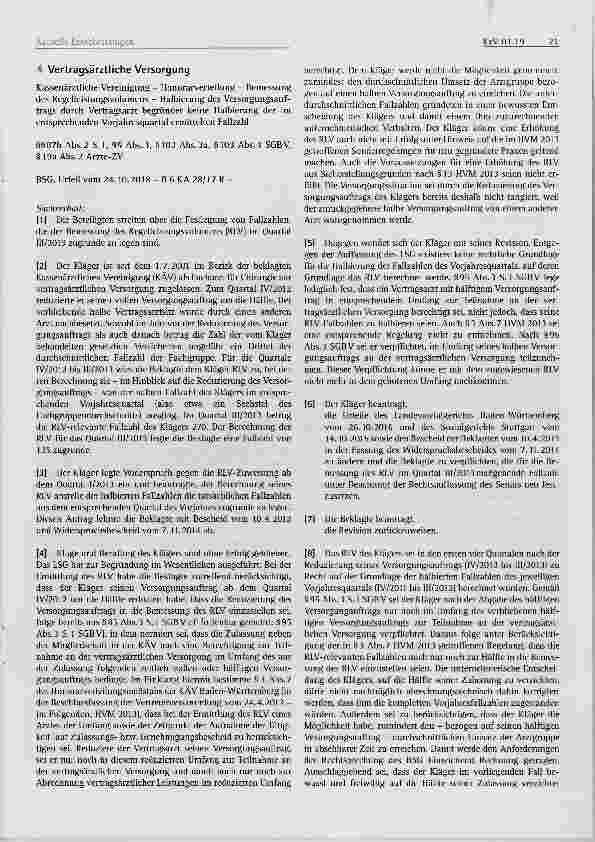 Vorschauseite 1: Vertragsärztliche Versorgung