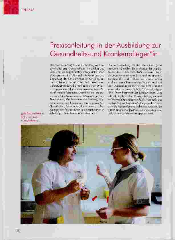Vorschauseite 1: Praxisanleitung in der Ausbildung zur Gesundheits-und Krankenpfleger*in