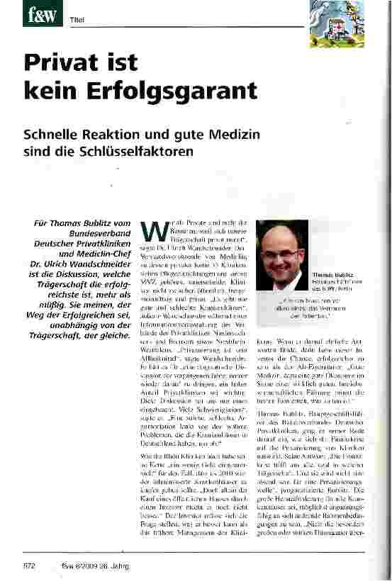 Vorschauseite 1: Privat ist kein Erfolgsgarant