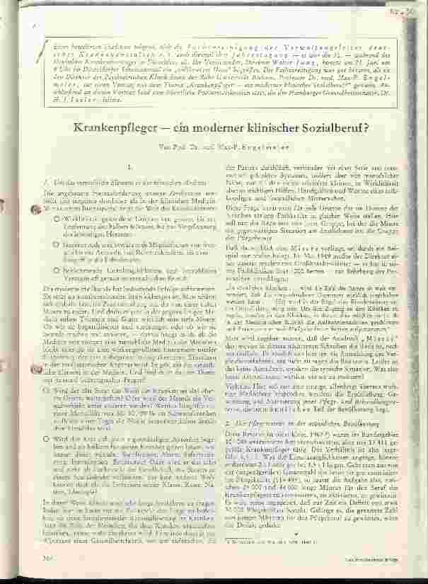 Vorschauseite 1: Krankenpfleger - ein moderner klinischer Sozialberuf?
