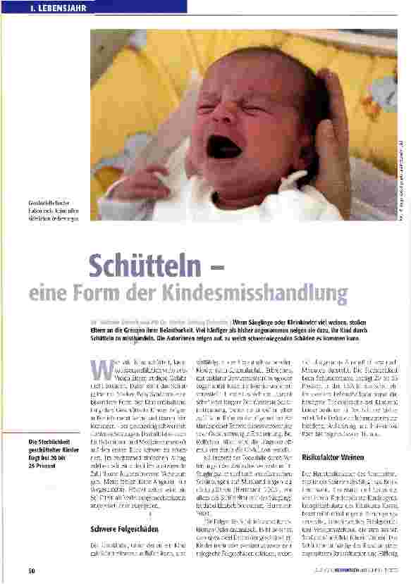Vorschauseite 1: Schütteln - eine Form der Kindesmisshandlung