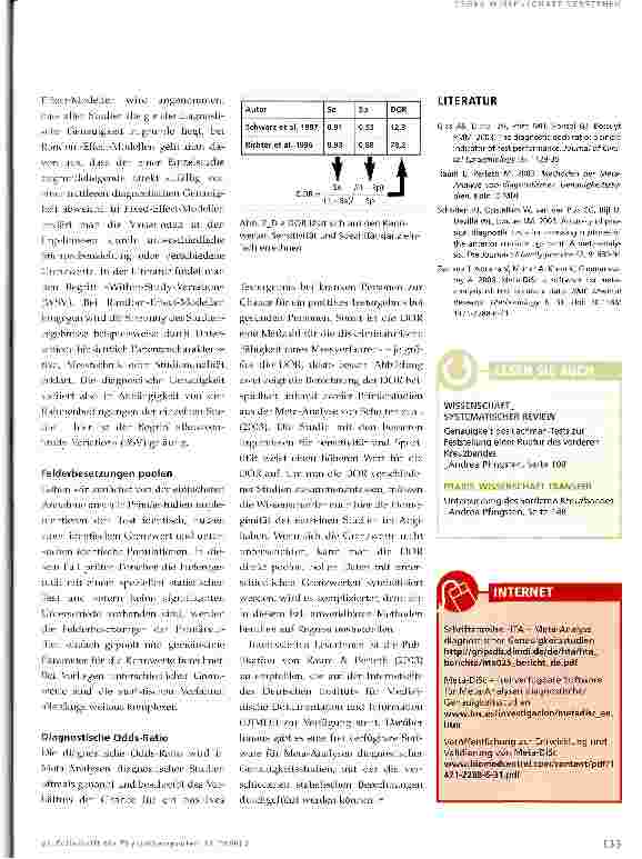 Vorschauseite 2: Meta-Analyse von diagnostischen Studien