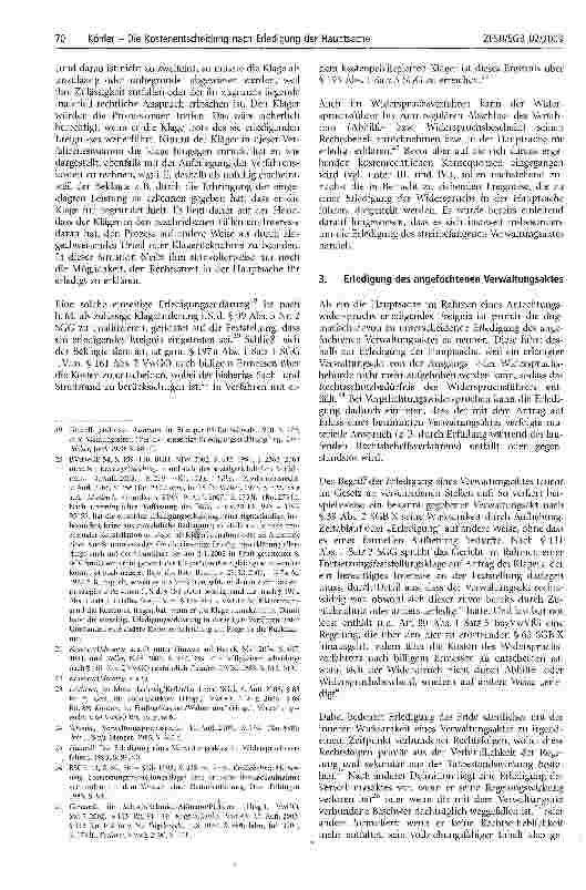 Vorschauseite 4: Die Kostenentscheidung nach Erledigung der Hauptsache im sozialrechtlichen Widerspruchsverfahren