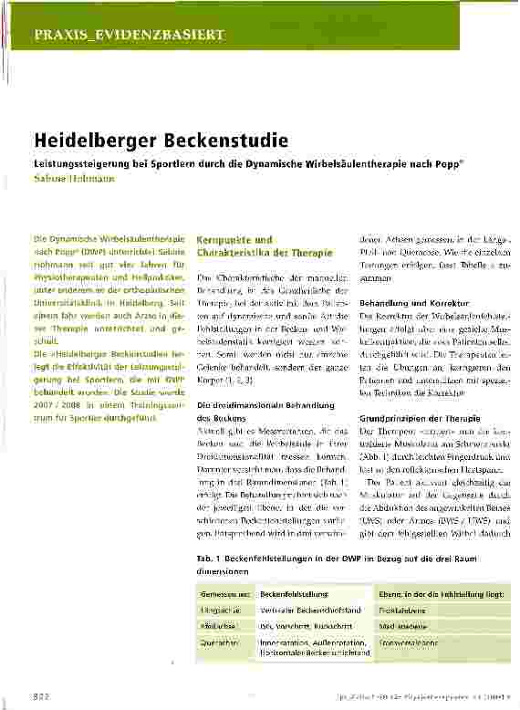 Vorschauseite 1: Heidelberger Beckenstudie