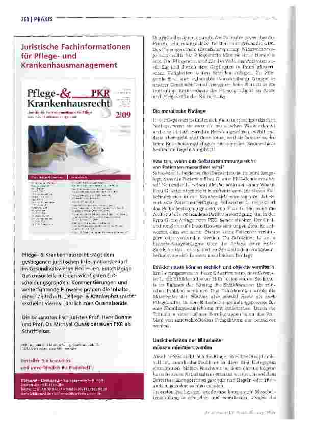 Vorschauseite 3: Moralische Probleme in der Pflege