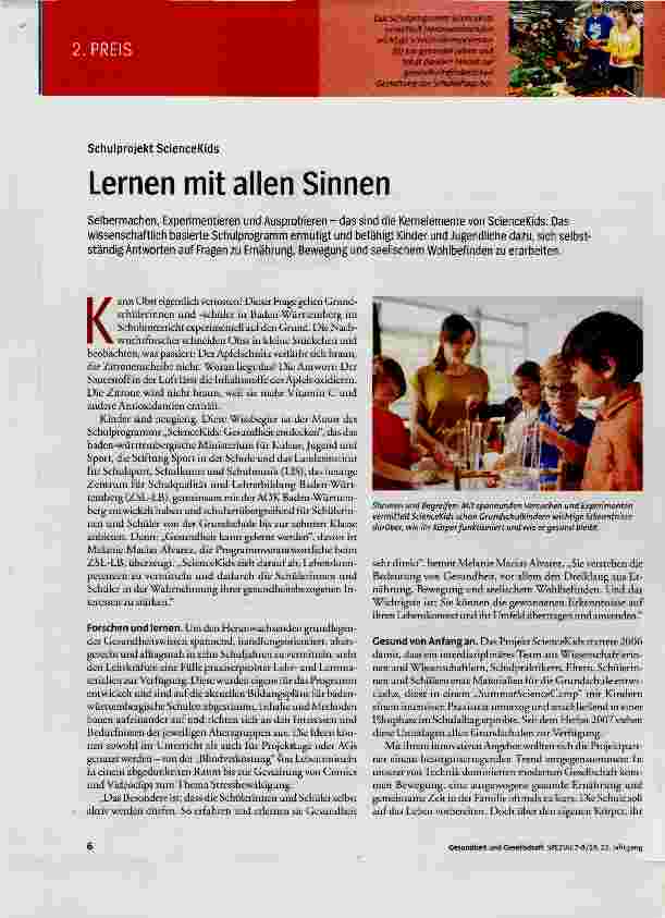 Vorschauseite 1: Lernen mit allen Sinnen