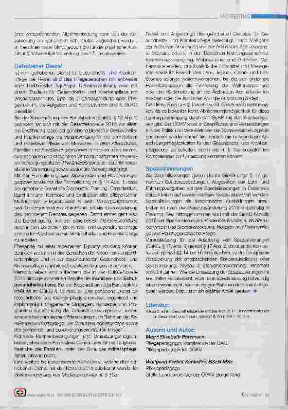 Vorschauseite 3: Organisation und Entwicklung des Pflegeberufs in Österreich