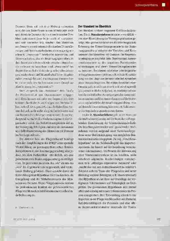 Vorschauseite 2: Expertenstandard Beziehungsgestaltung in der Pflege von Menschen mit Demenz
