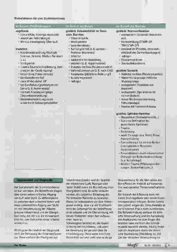 Vorschauseite 2: Stuhlinkontinenz Diagnostik und Therapie