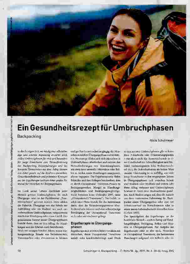 Vorschauseite 1: Ein Gesundheitsrezept für Umbruchphasen