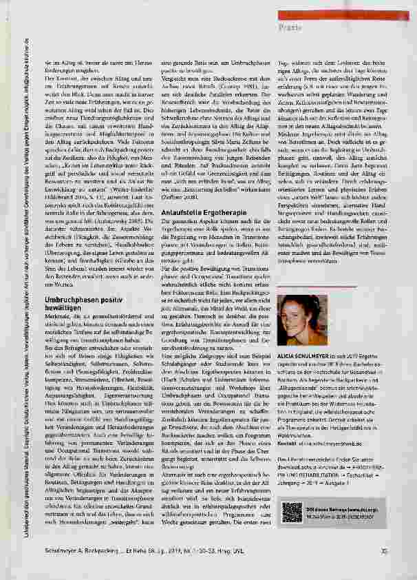 Vorschauseite 4: Ein Gesundheitsrezept für Umbruchphasen