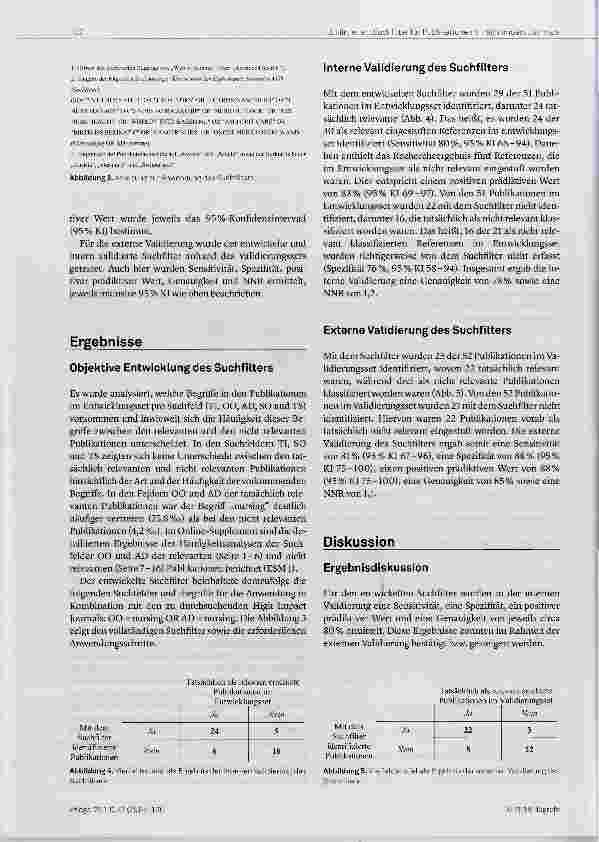 Vorschauseite 6: Publikationen aus dem deutschsprachigen Raum in Zeitschriften mit hohem Impact Factor: Entwicklung und Validierung eines Suchfilters