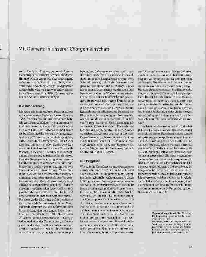 Vorschauseite 2: Das Singen tut mir einfach gut