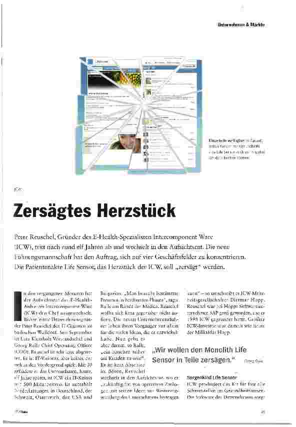 Vorschauseite 1: Zersägtes Herzstück