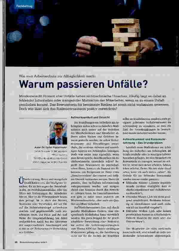 Vorschauseite 1: Warum passieren Unfälle?
