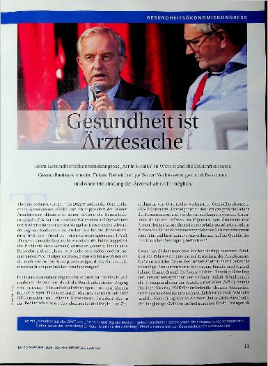 Vorschauseite 1: Gesundheit ist Ärztesache.