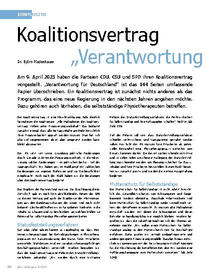 Vorschauseite 1: Koalitionsvertrag „Verantwortung für Deutschland“