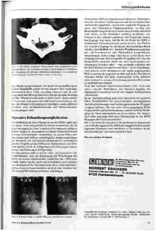 Vorschauseite 5: Bandscheibenschäden an der Halswirbelsäule