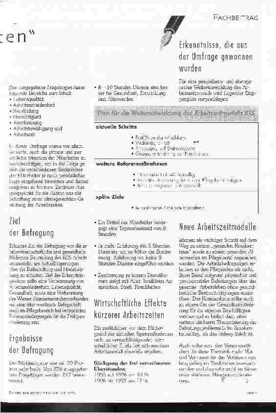 Vorschauseite 2: Thema: Gesunde Arbeitszeiten