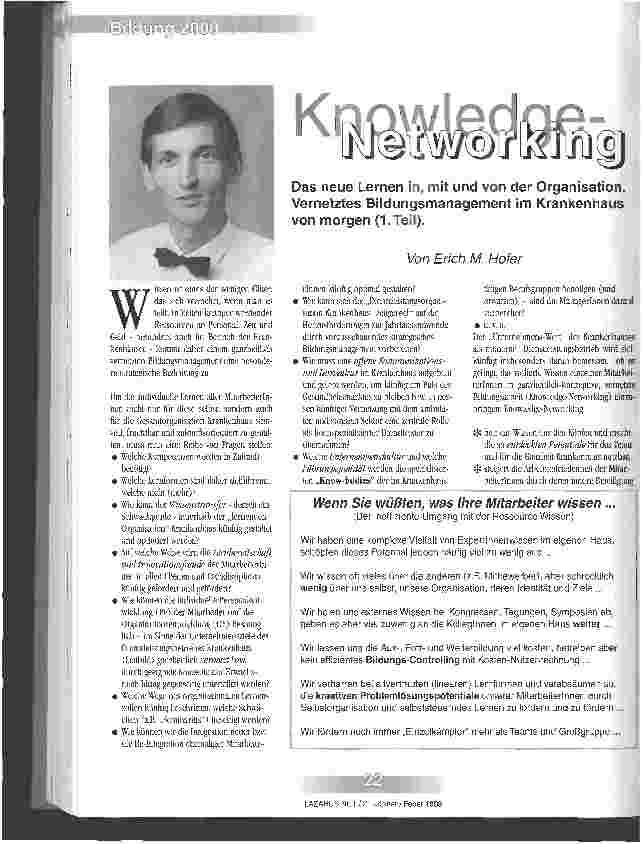 Vorschauseite 1: Knowledge- Networking