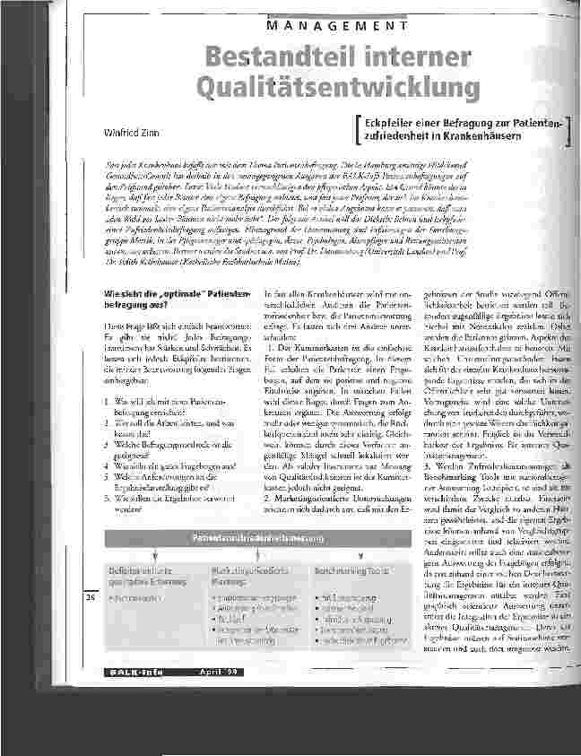 Vorschauseite 1: Bestandteil interner Qualitätsentwicklung