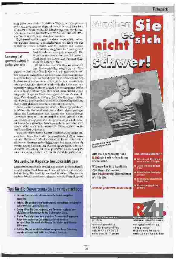Vorschauseite 3: Arbeitsplatz auf Rädern Teil 1: Anschaffung und Finanzierung von Fahrzeugen