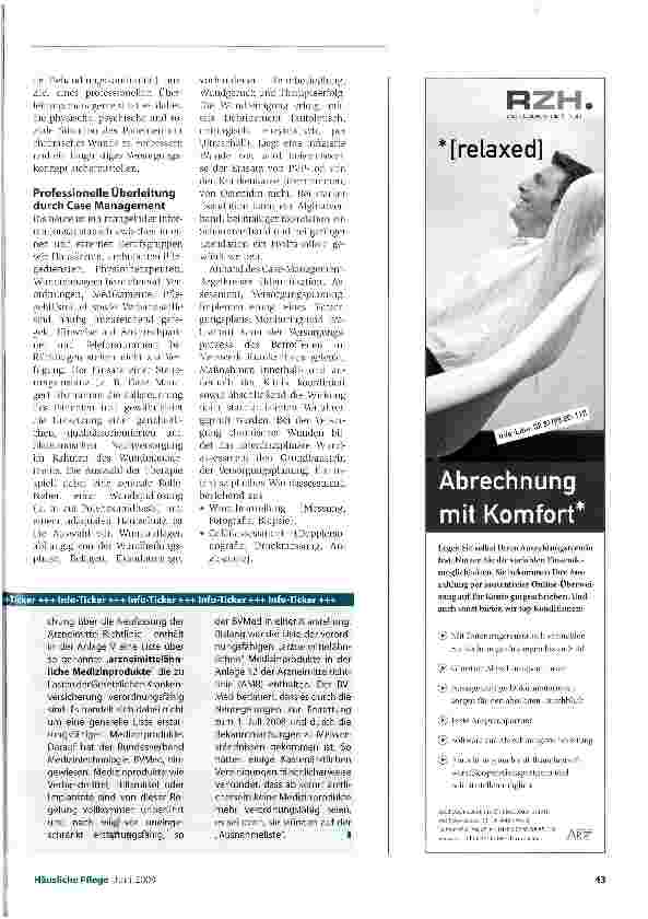 Vorschauseite 2: Versorgung chronischer Wunden - eine multiprofessionelle AufgabeBessere Heilungschancen
