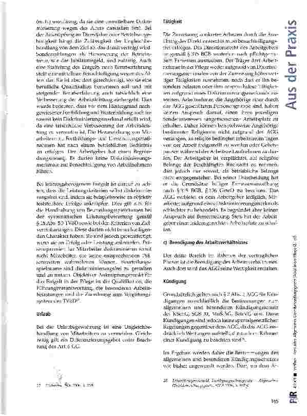 Vorschauseite 6: Zwei Jahre Allgemeines Gleichbehandlungsgesetz (AGG) in der Pflege (2. Teil)