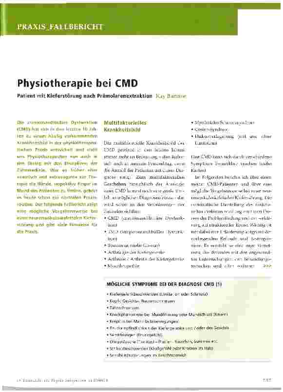 Vorschauseite 1: Physiotherapie bei CMD