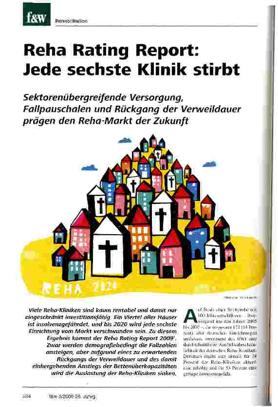 Vorschauseite 1: Reha Rating Report: Jede sechste Klinik stirbt