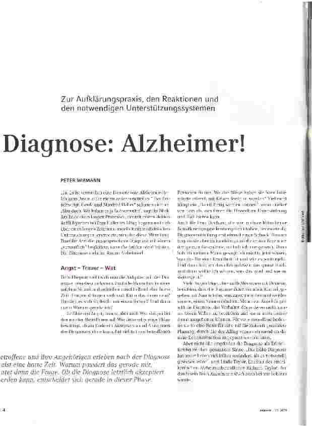 Vorschauseite 1: Diagnose: Alzheimer!