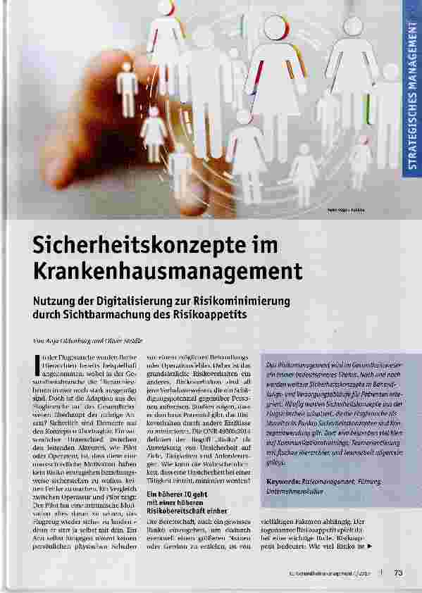 Vorschauseite 1: Sicherheitskonzepte im Krankenhausmanagement