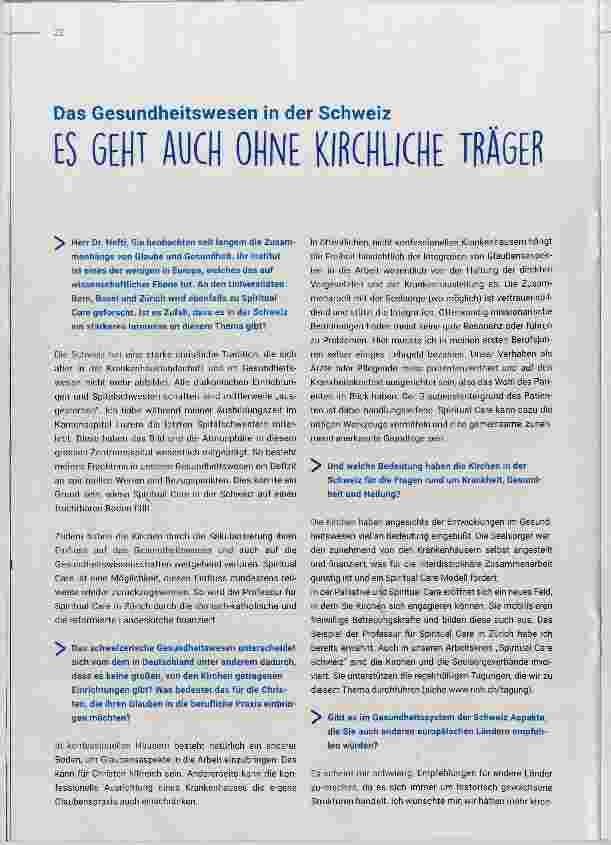 Vorschauseite 1: ES GEHT AUCH OHNE KIRCHLICHE TRÄGER