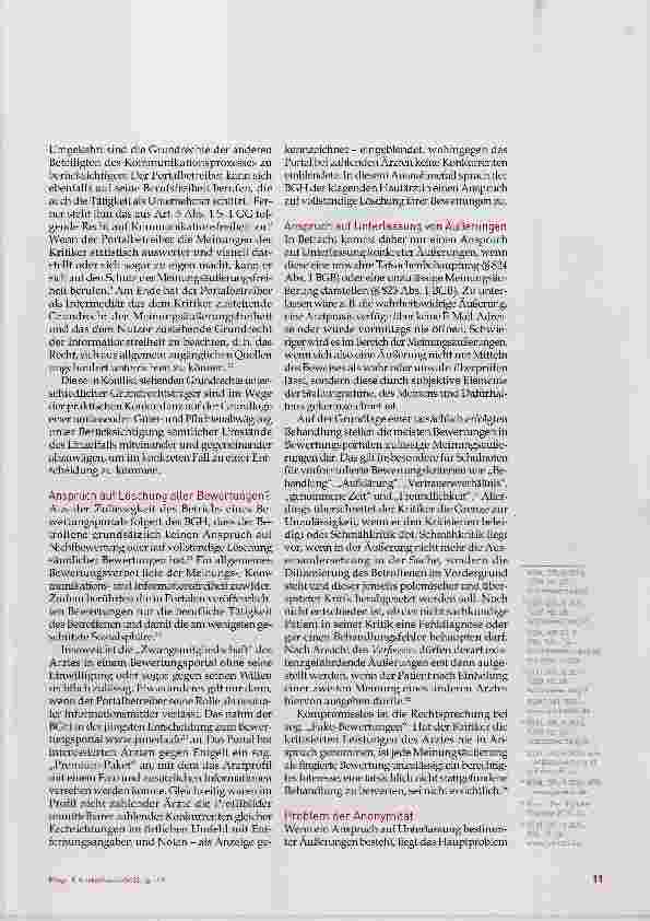 Vorschauseite 2: Bewertungsportale im Internet