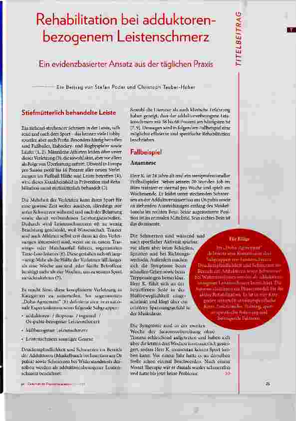Vorschauseite 2: Rehabilitation bei adduktorenbezogenem Leistenschmerz
