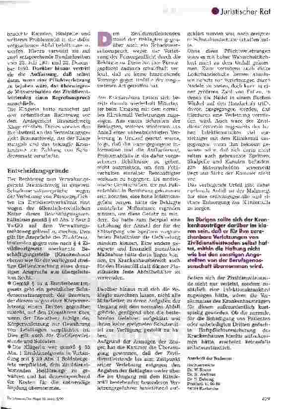 Vorschauseite 2: Gefährlicher Klinikmüll