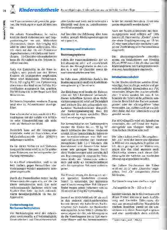 Vorschauseite 6: Kindernarkosen aus der Sicht der Krankenpflege