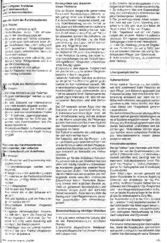 Vorschauseite 2: Probleme der Zusammenarbeit und Kommunikation zwischen Funktionsdiensten und stationärem Bereich // Ursachen, Hintergründe,Lösungsmöglichkeiten