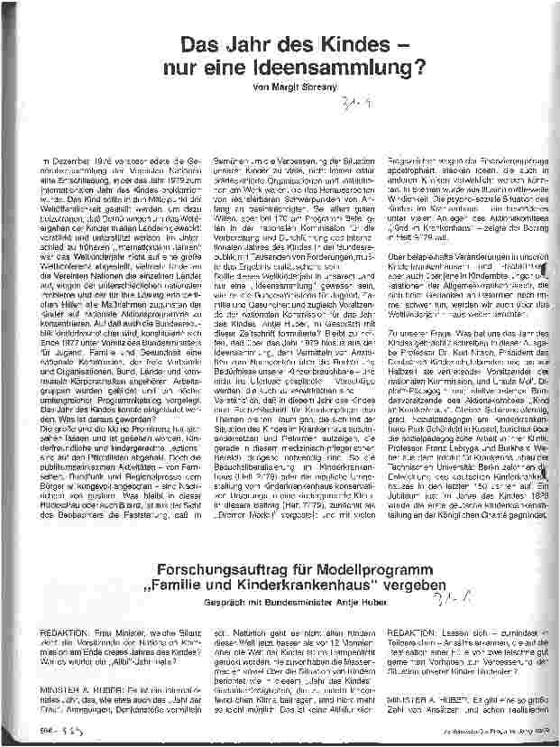 Vorschauseite 1: Das Jahr des Kindes nur eine Ideensammlung